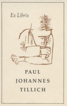 Bookplate of Paul Johannes Tillich (bMS00649)