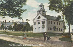 Postcard of North Orange, Mass., Universalist Church.