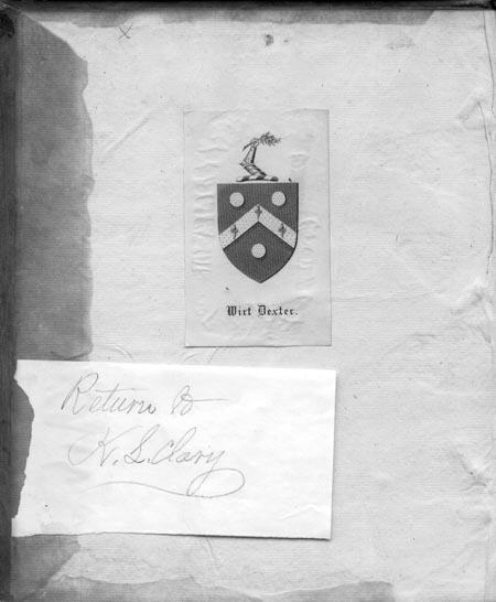 Bookplate of Wirt Dexter