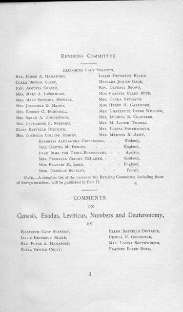 Members of the Revising Committee